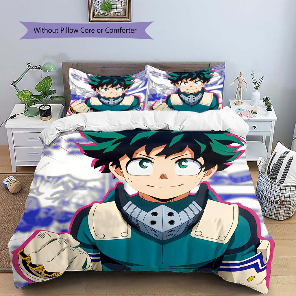 My Hero Academia Izuku Duvet Cover & Pillowcases, MHA Fan Bedroom Bedding, Perfect Gift.chl