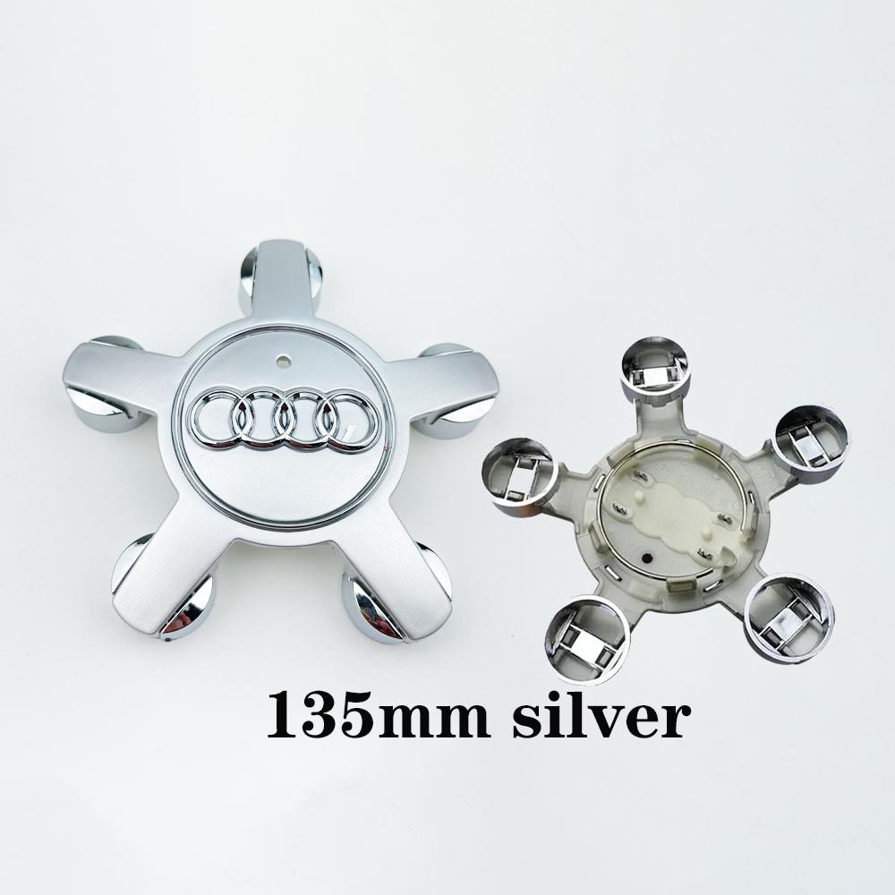 For Audi 8VAA---4pcs 135mm Car Hub Caps 4F0601165 For Audi A4 A5 A6 A7 Q3 Q5 A3 S5 Accessories Auto Wheel Center Cap Hubcap Rim Covers