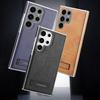 Phone Case for Samsung Galaxy S25 S24 S23 Ultra S25 + S24 S23 Plus Electroplate Leather Drop-proof Bracket Magnetic Cover