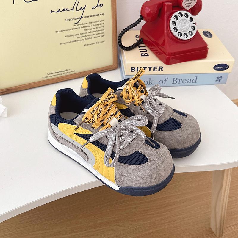 Сетчатые женские туфли ретро легкие мягкая подошва показывающие ноги маленькие ранняя осень спортивная обувь пара шнурков толстая подошва дышащие