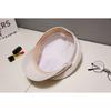 Women Men Cute Casual Outdoor Short Eaves Dome Cotton-flax Button Beret Hat Cap Unisex