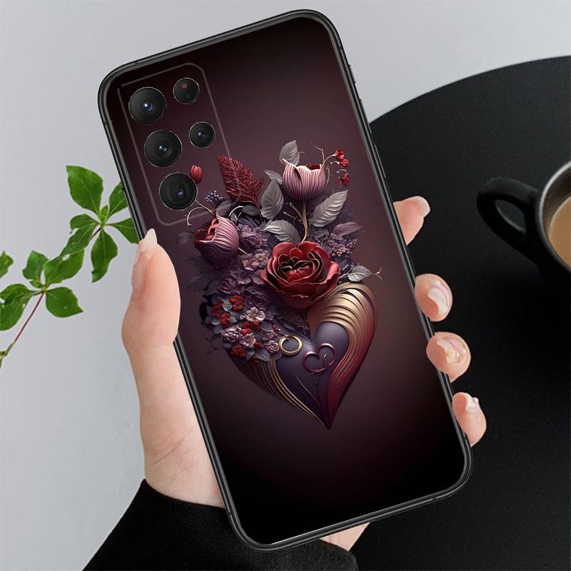 Heart Flower Art Phone Case For Samsung A52S A21S A33 A23 A13 A14 A32 A52 A53 A54 A51 A71 A15