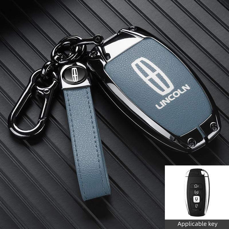 Alloy Car Key Cover Case for Lincoln Continental MKC MKZ MKX Navigator Z Nautilus Aviator Corsair 2017 2018 2019 2022 Keychain bso9