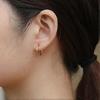 Cterwk 8 Pairs 316L Surgical Stainless Steel Stud Earrings Hoop Earrings for Women Men 14K Gold Plated Flat Back CZ Earrings Set