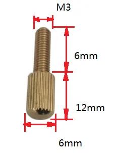 Латунный винт с накатанной головкой M3 M4 M5 x 6 8 10 12 16 20 мм