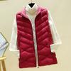 Women's Padded Vest Autumn Winter Ultra Light Zipper Closure Warm Sleeveless Jacket Slim Fit Windproof Stand-up Collar Waistcoat for Home Work