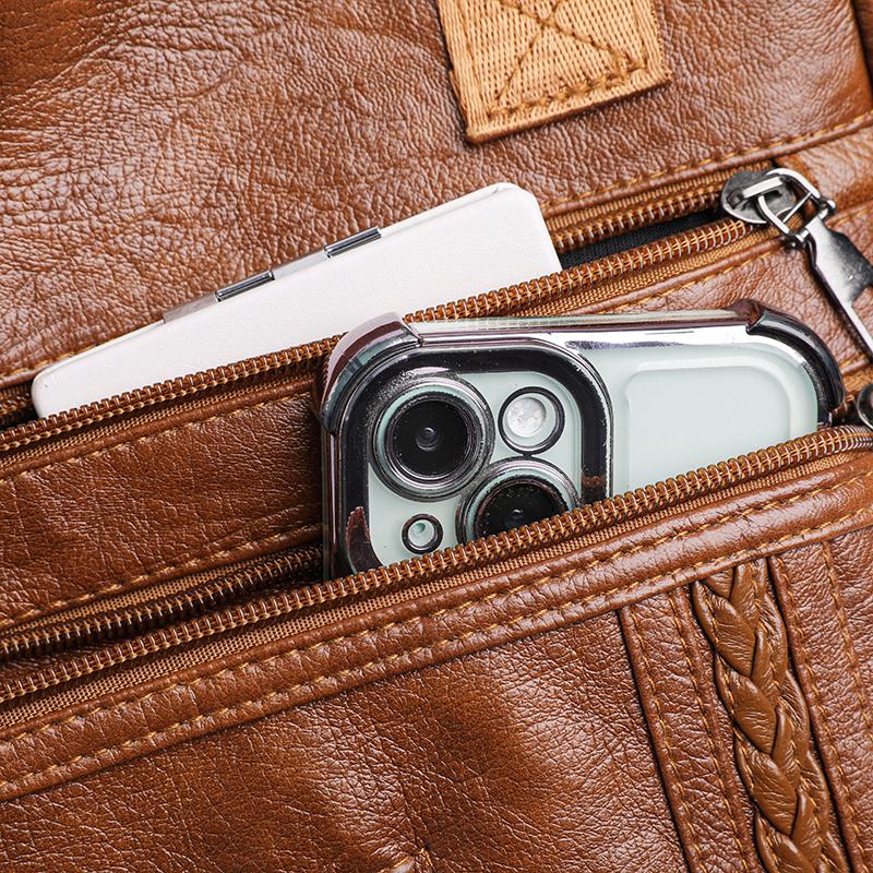 Большая вместительная сумка через плечо женская сумка из искусственной кожи