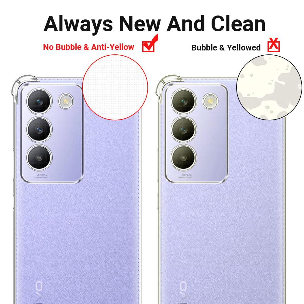 Shockproof Airbag Clear Case For Vivo V30 SE Soft Silicone Phone Case For Vivo V30 Lite 4G Protect Cover For Vivo T3 5G Funda