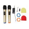 Wireless Microphone 1 for 2 UHF Cordless Dual Handheld Dynamic Mic Set with Rechargeable Receiver