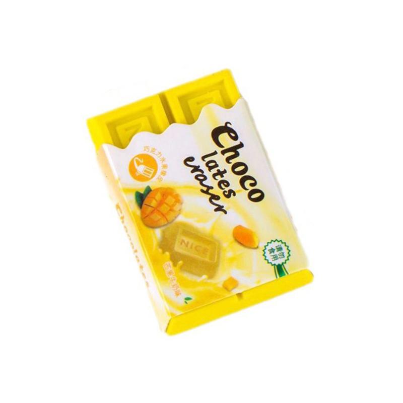 1 Piece Cute Kawaii Candy Color Rubber Fun Creative Chocolate Eraser For Kids Novelty Stationery Office School Supplies