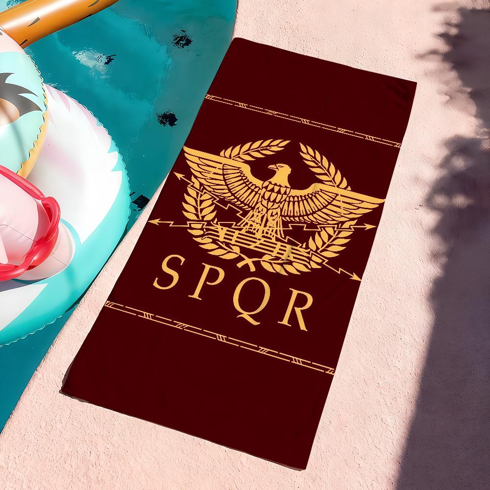 Модный принт SPQR Полотенце Сушильное Полотенце для Ванны Применимо для Легкого Плавания Кемпинга Йоги Пляжа На Открытом Воздухе