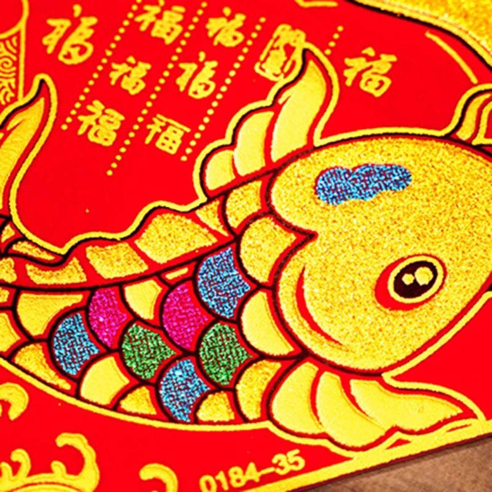 Self-adhesive Fu Character Door Stickers Glitter Spring Festival Wall Decal Year of The Snake