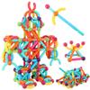 8Pcs-164Pcs Kids Color Magnetic Strip Construction Set Magnetic Balls Stick Building Blocks Educational Toy For Children Gifts
