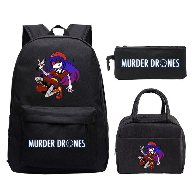Drones Cartoon Printed Children'S Backpack Set Student School Bag Lunch Bag Casual Pencil Bag