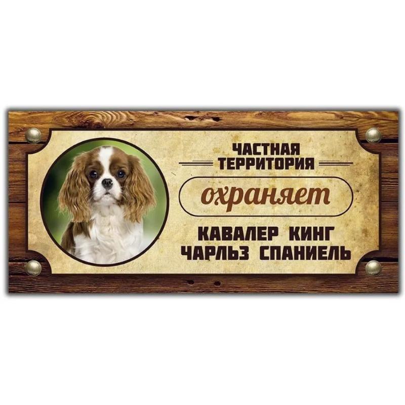 Предупреждающий знак «Овчарка Акита-ину», Табличка на забор/дверь 30x15 см