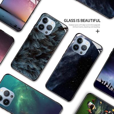 Чехол для телефона из закаленного стекла для Redmi 10 12 13 14C A5 Note9 Note10 Note12 Note14 Xiaomi 11Lite 14T 15 PocoC75 PocoX3 Мягкий край Ударопрочный Гладкий чехол