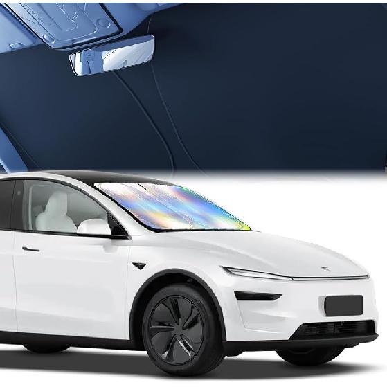 Aokway Laser Reflective Windshield Sunshade | Thickened UV-Blocking Sun Shade For Cars, SUVs, Trucks | Heat Reflective Cooling Protection | Foldable