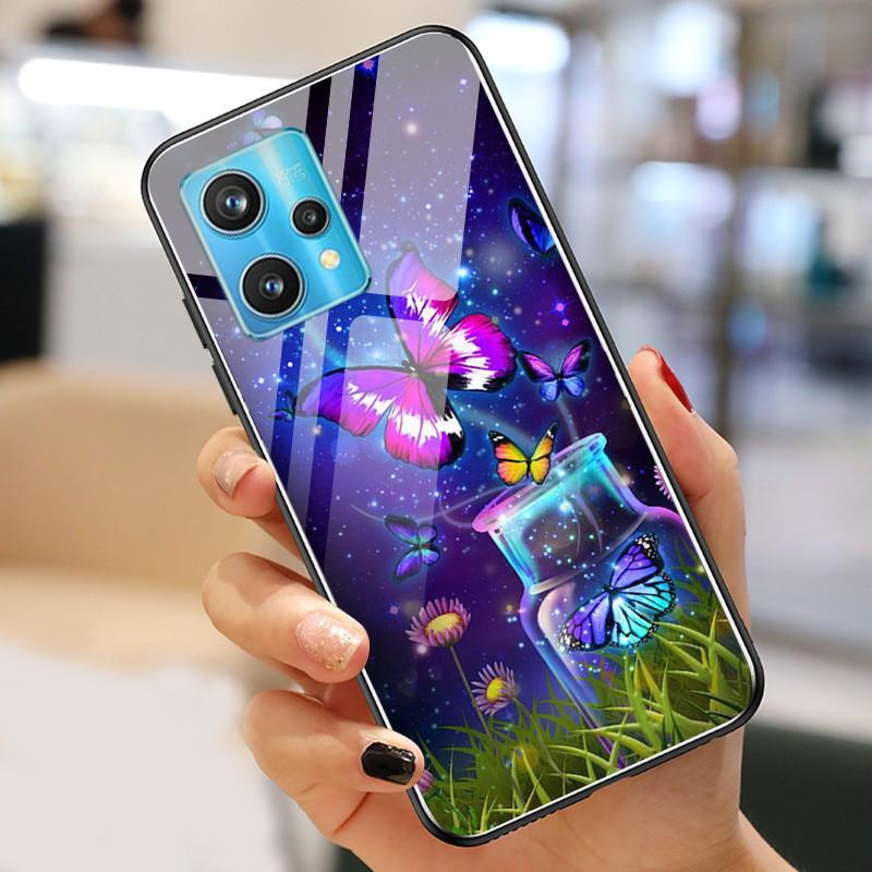 Чехол Realme9 4G для Realme 9 Pro Plus Чехол Закаленное Стекло Роскошные Чехлы для OPPO Realme 9 Pro БАМПЕР Пейзаж Realme9Pro+ Оболочка