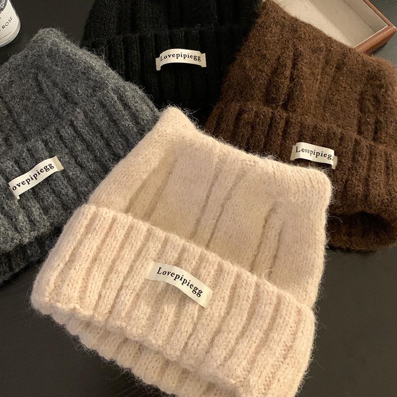 Милые кошачьи ушки (Хлеб в форме кошачьих ушей, приготовленный на пару), Вязаная шерстяная шапка, женская, зимняя, корейская версия, маленькое лицо, холодная шапка, утолщенная теплота