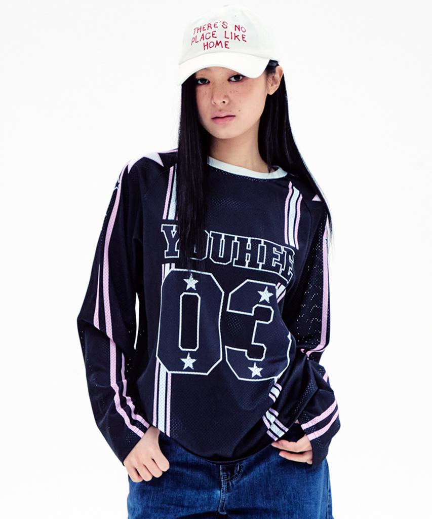 YOUHEE Youhee Mesh Long Sleeve Black