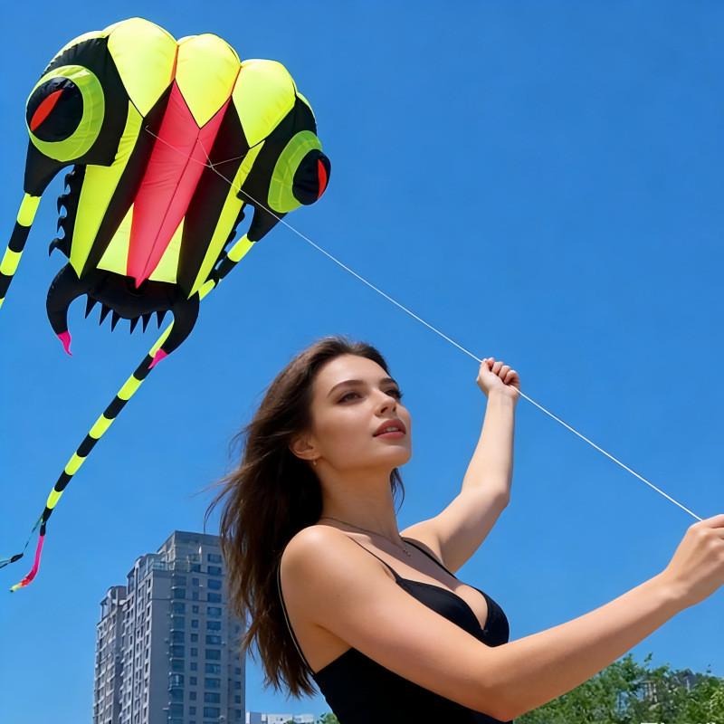 Soft Tailed Insect Kite With Glass Fiber Frame For Childrens Outdoor Play And Gift Giving