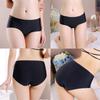 3 Pack Women's Seamless Panties Ice Silk Soft Underwear Black