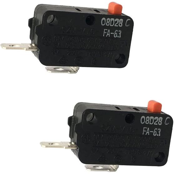 LONYE 3B73362F SZM-V16-FA-63 Microwave Door Switch Fit for LG GE Samsung Microwave Oven WB24X10047 SZM-V16-FD-63 PS3522738 (Normally Open)(Pack of 2)