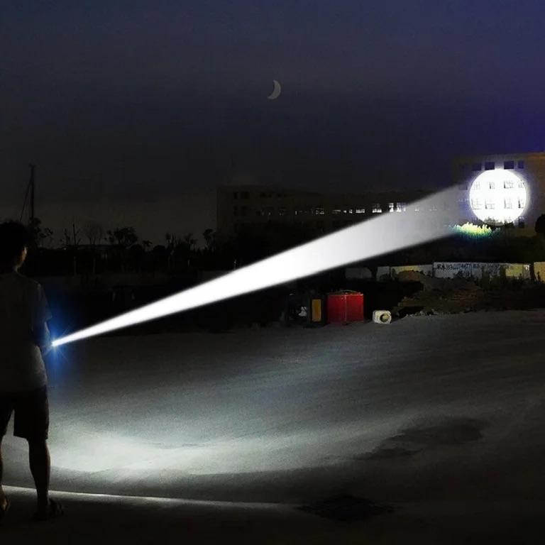 НОВЫЙ мощный светодиодный фонарь 5000 мАч, фонарик COB, перезаряжаемый фонарик для кемпинга, рыбалки, аварийный фонарь