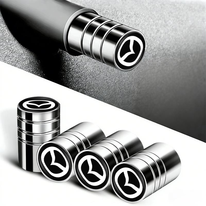 4Pcs Metal Car Wheel Tire Valve Caps Stem Case Cover For Mazda CX30 5 6 CX5 CX-60 MX3 CX3 MX30 CX9 MX5 RX8 CX7 Axela MS Demio GH h5