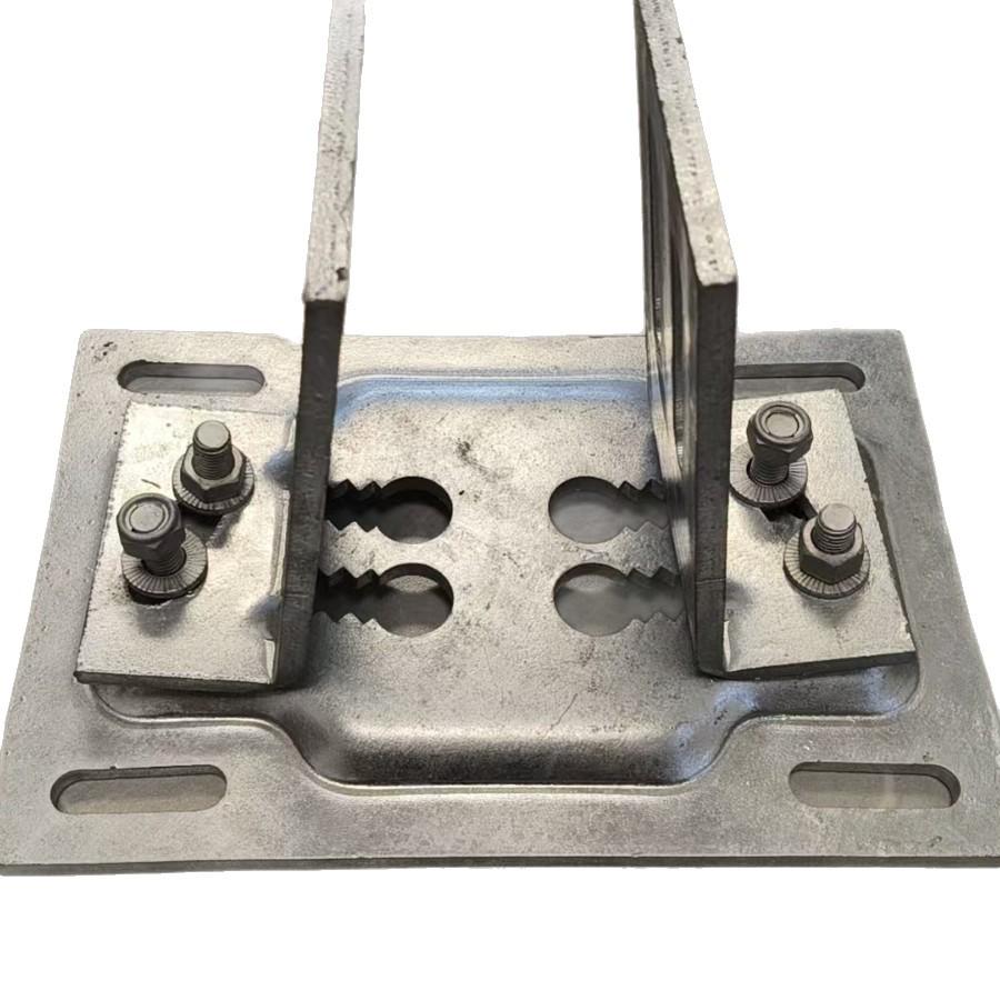 Оцинкованная горячим способом стальная закладная деталь для навесной стены с отверстиями - конструктивный элемент мостовой опоры