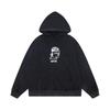 Unisex Oversized Hooded Sweatshirt With Vintage Letter Print Streetwear Casual Long Sleeve Top