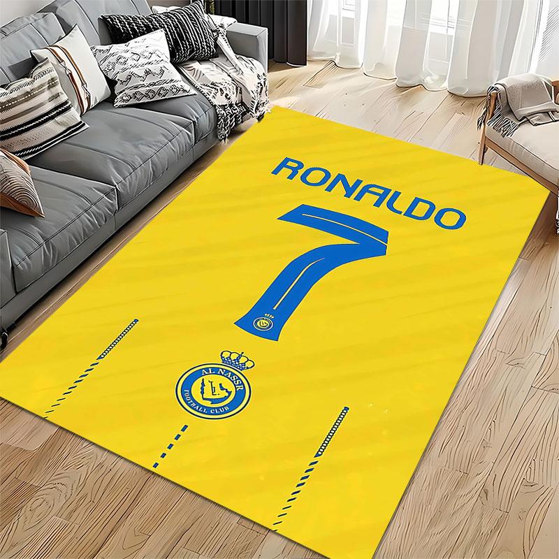 Ronaldo Al Nassr Yellow Carpet suitable as a non-slip mat for the living room or bedroom sofa