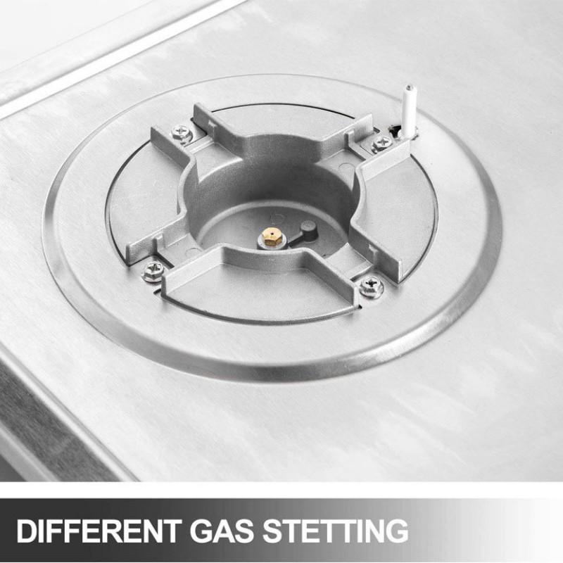 3,3 кВт/1,75 кВт Панель из нержавеющей стали Газовая плита Кухонный прибор для приготовления пищи Посуда Газовая плита Бытовая встраиваемая плита