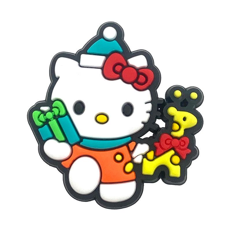 Декоративная пряжка для обуви из ПВХ-резины Hello Kitty - Цветочный аксессуар