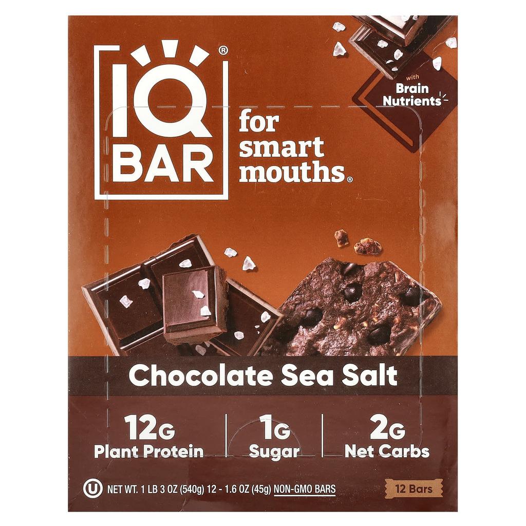 Plant Protein Bar, Chocolate Sea Salt, 12 Bars, 45G (1.6Oz) Each