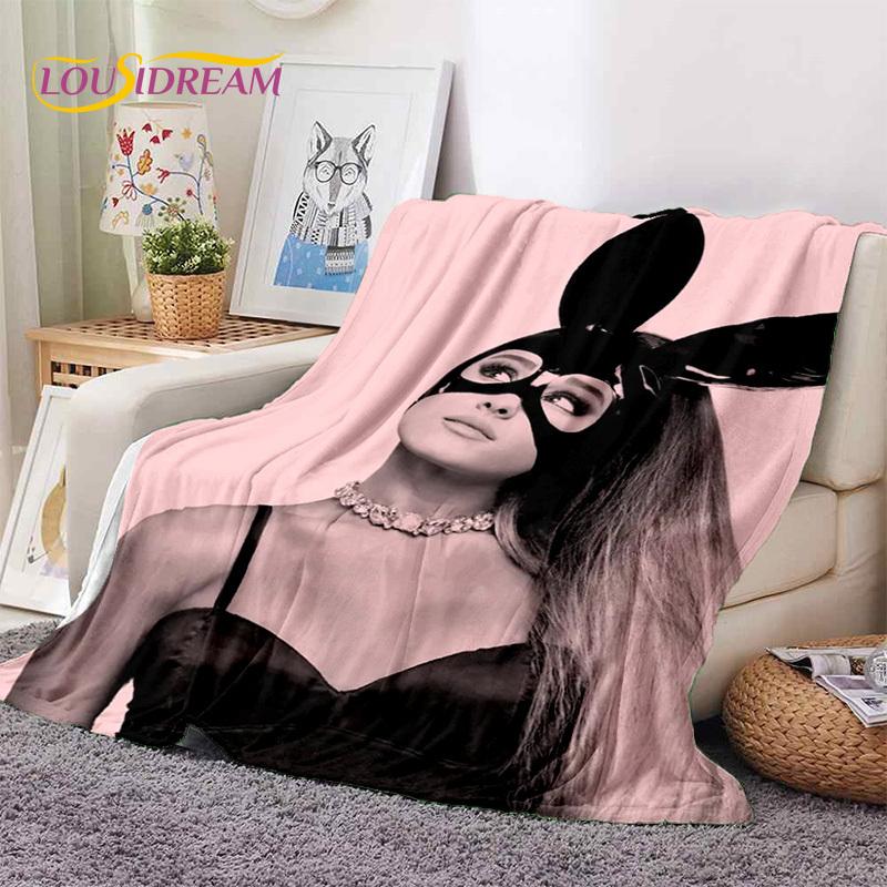 3D Плед с Арианой Гранде Кошка Ари Певица Мягкие Пледы, Теплый Плед Уютный Плед для Пикника Кроватей Дивана Дома Спальни Подарок