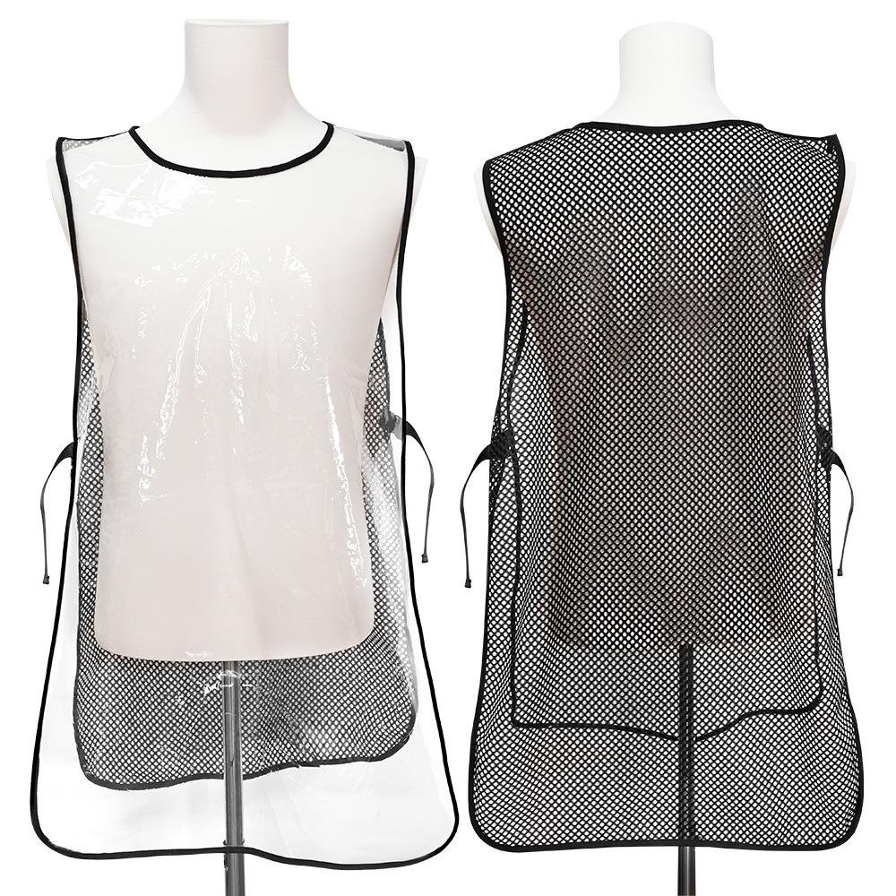 Antistatic Transparent Barber Uniform Double-sided Hairdresser Vest for Beauty Salon Nail
