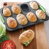 Silicone Bread Mold Non-Stick Food Grade Baguette Loaf Pan Cake Baking Tray with Drain Holes for Home Kitchen Bakery Burger Buns Sandwich Cookies