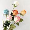 Artificial Rose Burnt Edge Simulated Rose Realistic Artificial Flower for Home Wedding Garden Decoration