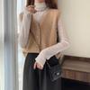 Cardigan Sweater -neck Knitted Vest Women Vest Sleeveless Sweater Vest Female