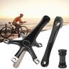 Aluminium Alloy Folding Bike Integrated Hollow Crank Left and Right Set Contains Middle Shaft ScrewBlack