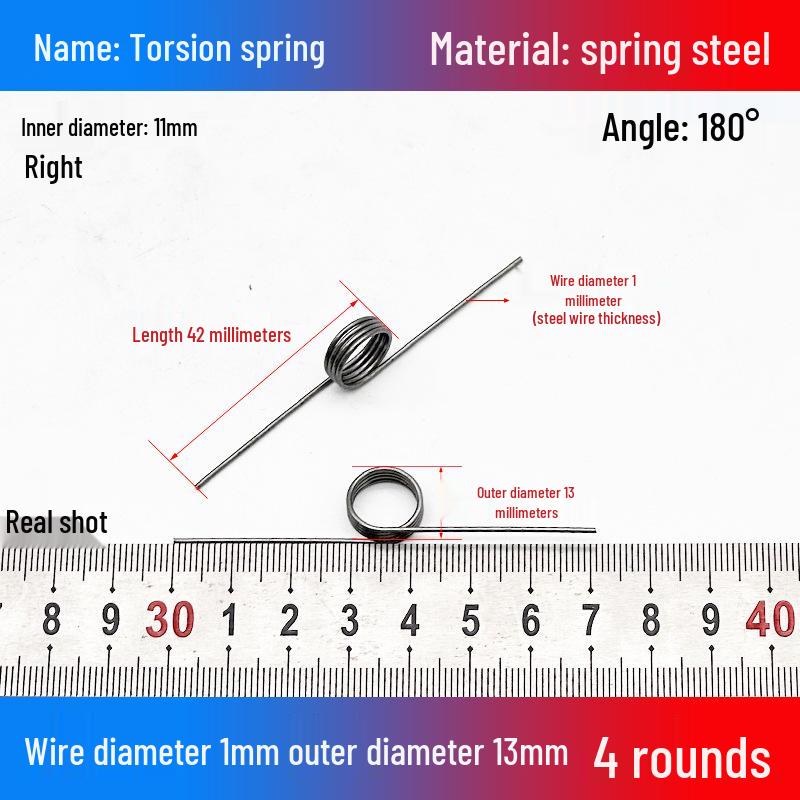 Torsion Spring Steel 0.3-3.0 for 90/180° Clip Trash Can