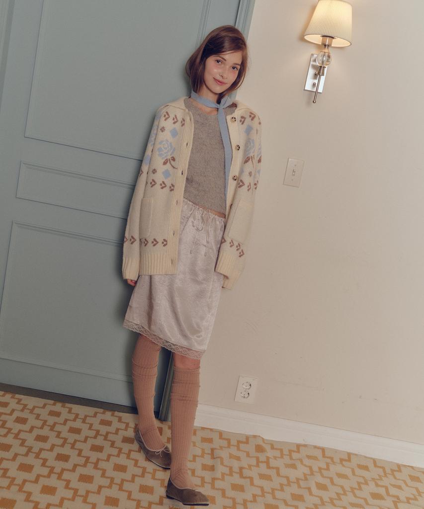 MELLY&ROSE Rose Cowichan Knit Cardigan (310251)_Cream