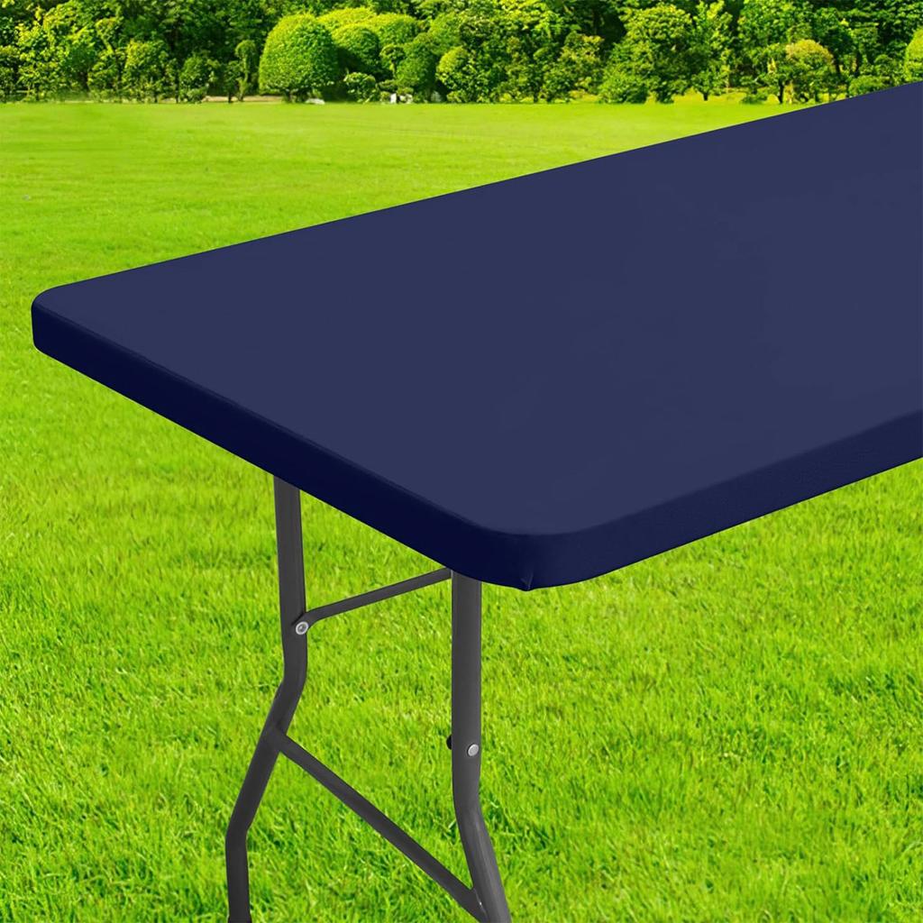 30*48 Inch ISpandex Picnic Tables Cloth, Elastic Fitted Tablecloths For Rectangle Tables, Stretch Washable Patio Table Cover
