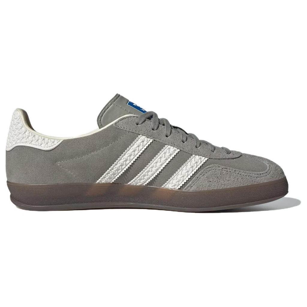 Adidas Кроссовки унисекс Gazelle Indoor Silver Pebble Серый Молочно-белый Золотистый металлик IF1807