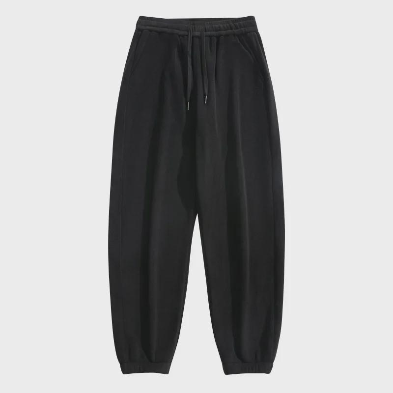 Спортивные брюки свободного кроя в стиле унисекс в стиле «американское ретро» — двухсторонний флис, повседневный вариант для осени и зимы.