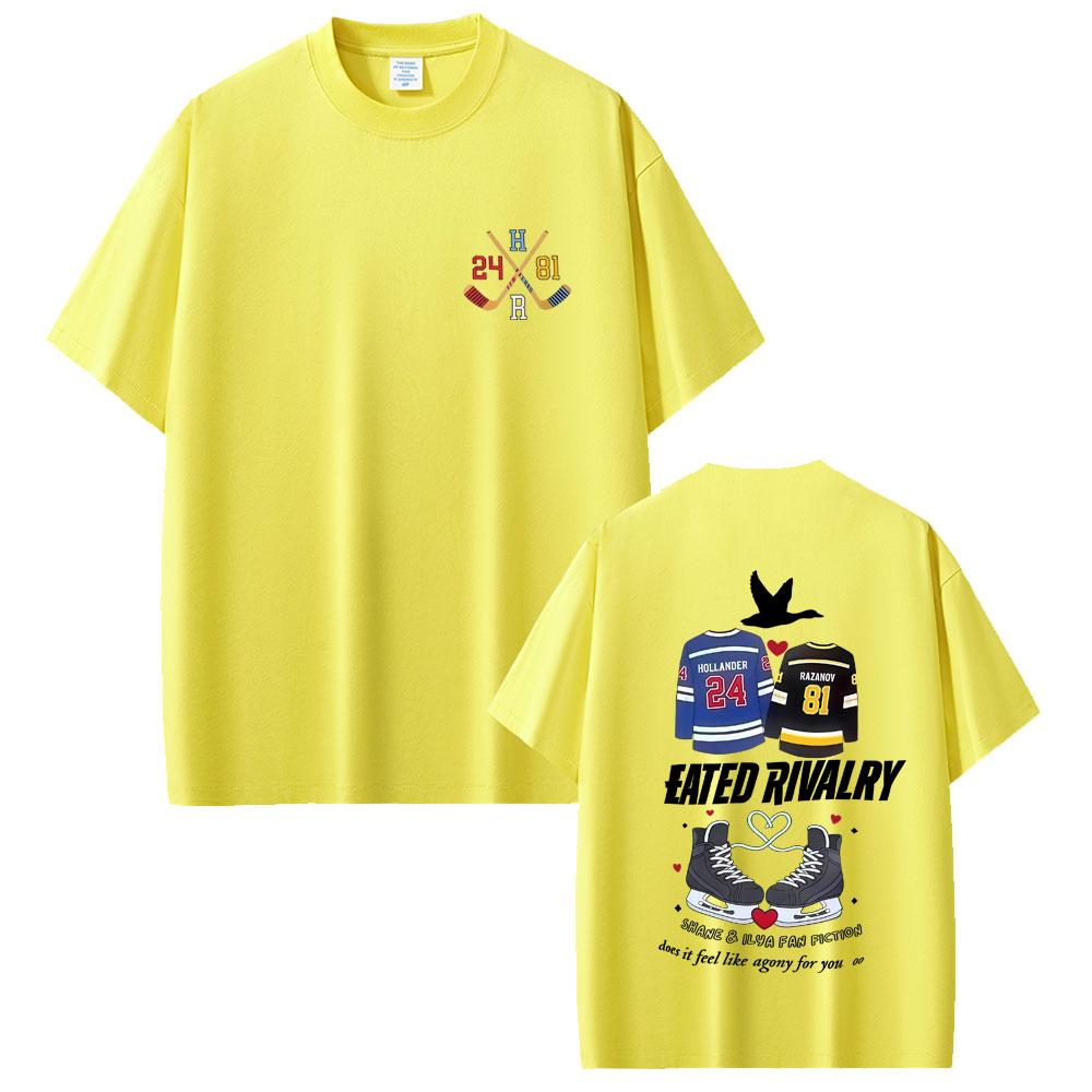 Heated Rivalry Shane Hollander Ilya Rozanov Hollanov 2481 Graphic Tshirt Men Women Fashion Streetwear Male Vintage Tshirt Tops