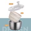 6L Salad Spinner Stainless Steel Large Vegetable Washer With PP Lid For Fruit Washer Pasta & Fries Spinner Salad Dryer