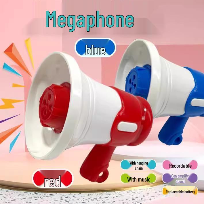 Mini Megaphone Keychain: Children's Toy Speaker & Recorder - Schoolbag Pendant 2025