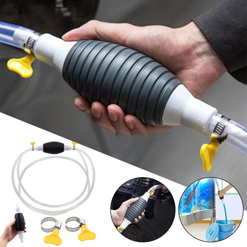 Car Emergency Fuel Extractor Universal Siphon Hose Pressurised Manual Self-priming Fuel Pump Car Engine Fuel Accessories